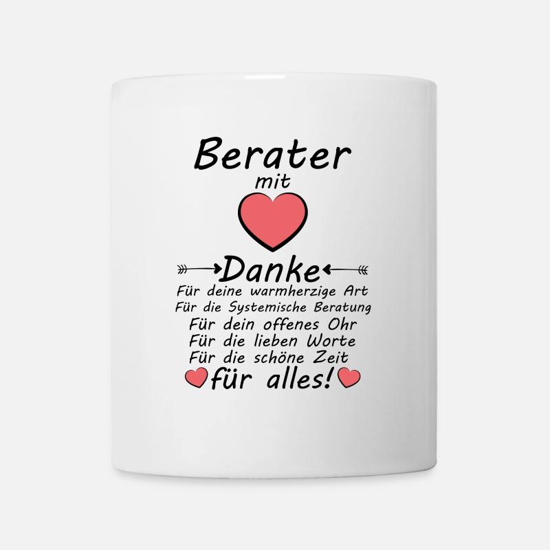 Systemische Beratung Berater Danke zum Abschied - Tasse - Weiß