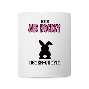 Air Hockey Oster Outfit Ostergeschenk Airhockey - Tasse - Weiß - Vorne