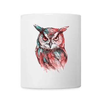 Owl Eagle Owl Bird Night Bird Animal Night Moon Nature - Mug - white - Front