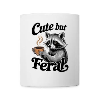 Humor Waschbär Kaffee - Tasse - Weiß - Vorne