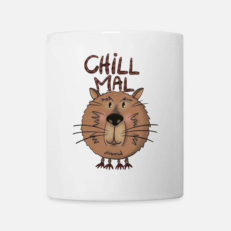 Capybara chill mal - Tasse - Weiß