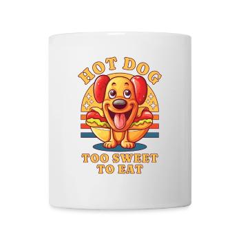 Hot Dog Hund Wurst Fast Food Wortwitz Lustig Humor - Tasse - Weiß - Vorne