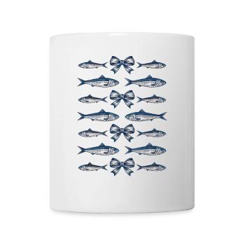 Noeud Sardines Plage Femme - Mug blanc - blanc - Devant