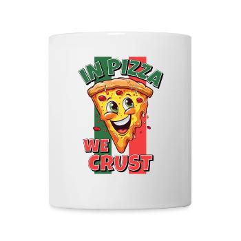 In Pizza We Crust Pizza Slice Face Laughs Funny - Mug - white - Front