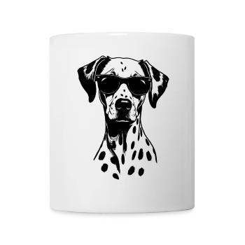 Dalmatiner Kunst – Elegantes Schwarz-Weiß-Design - Tasse - Weiß - Vorne