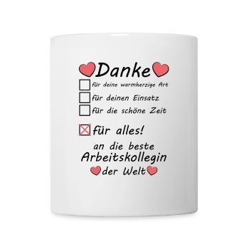 Langjährige Kollegin Arbeitskollgin verabschieden - Tasse - Weiß - Vorne