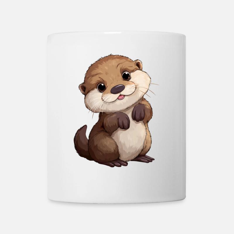 Süßer Baby Otter - Tasse - Weiß