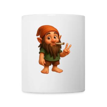 Cooler Kifferzwerg - Cannabis - Marijuana - Weed - Tasse - Weiß - Vorne
