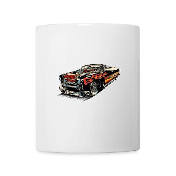 Rockabilly - Hotrod Car Flames - neg - Mug - white - Front