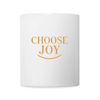 Choose Joy Motivational Typography Design - Mug - white - Front