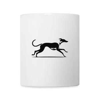 Design élégant de lévrier - Mug blanc - blanc - Devant