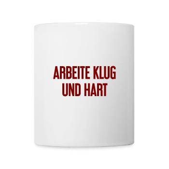 Travailler intelligemment et dur - La devise du succès pour les acteurs - Mug blanc - blanc - Devant