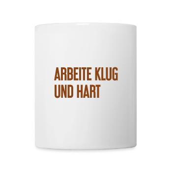 Work Smart And Hard – Success Motto For Doers - Mug - white - Front