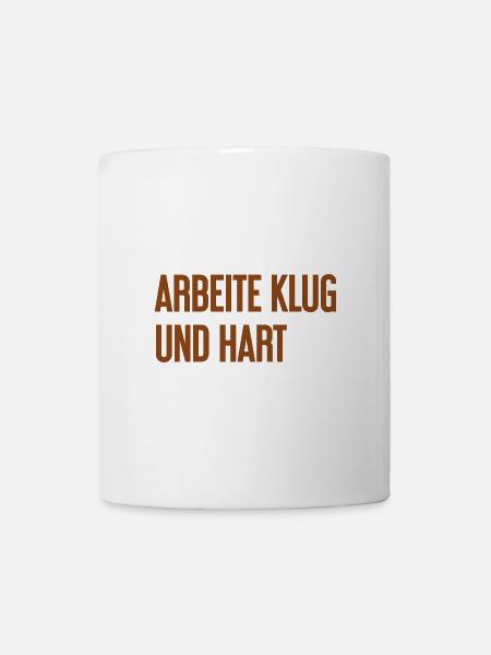 Travailler intelligemment et dur - La devise du succès pour les acteurs - Mug blanc - blanc