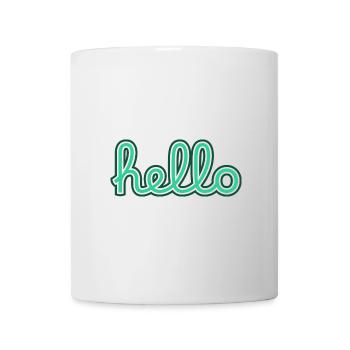 Hello T-shirt - Mug blanc - blanc - Devant