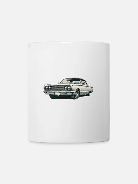 Classic Car Vintage Design Tee - Mug - white