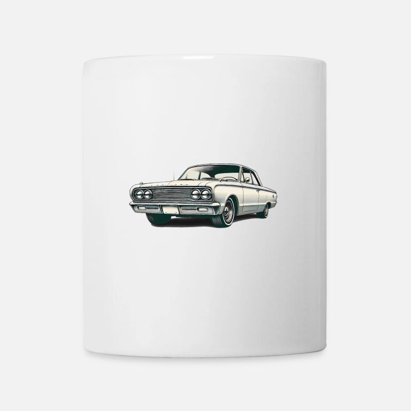 T-shirt design vintage de voiture classique - Mug blanc - blanc