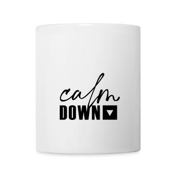calm down - Tasse - Weiß - Vorne