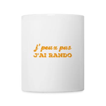 J'peux pas j'ai rando (orange, distressed) - Mug blanc - blanc - Devant