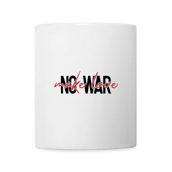 Make love - no war - Tasse - Weiß - Vorne