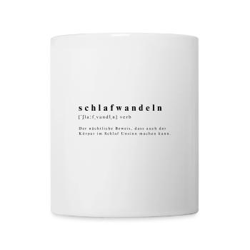 Schlafwandeln - Verb - nächtlicher Unsinn - Tasse - Weiß - Vorne