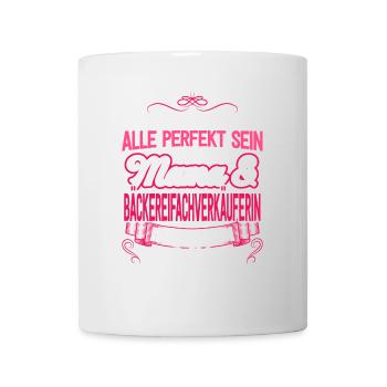 Bäckereifachverkäuferin Bäckerin Geschenk Mama - Tasse - Weiß - Vorne