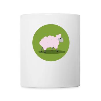 Cute sheep cartoon - Mug - white - Front