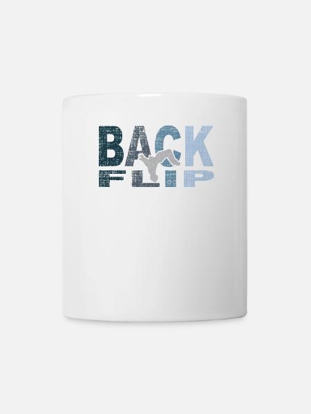 Backflip, silhouette, gift, sport, acrobatics - Mug - white