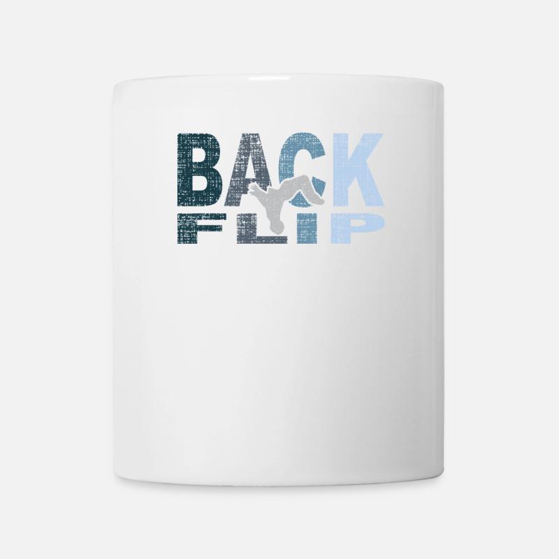 Backflip, silhouette, gift, sport, acrobatics - Mug - white