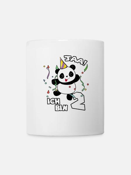 2. Geburtstag Panda Geschenk Süßer Pandabär Party - Tasse - Weiß