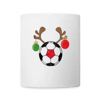 Football Christmas gift reindeer fir-tree - Mug - white - Front