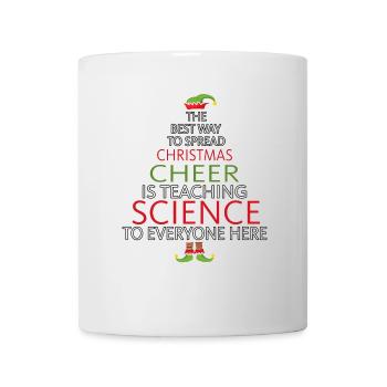 Cadeau de professeur de science Elfe de Noël - Mug blanc - blanc - Devant