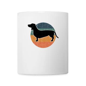 Amour de chien de race de cadeau de teckel vintage - Mug blanc - blanc - Devant