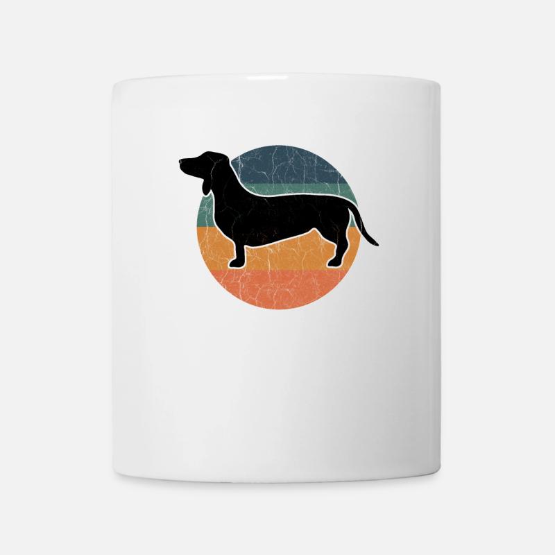 Vintage Dackel Geschenk Hunderasse Hundeliebe - Tasse - Weiß