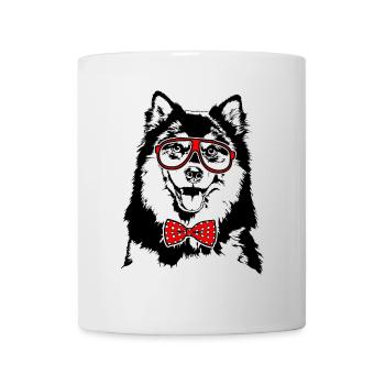 FINNISCHER LAPPHUND Brille Hunde Hund Wilsigns - Tasse - Weiß - Vorne