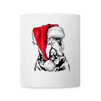 Santa OLD ENGLISH BULLDOG Weihnachten OEB Wilsigns - Tasse - Weiß - Vorne