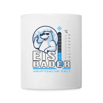 Eisbader Eisbär Winterschwimmen Minusgrad Frost - Tasse - Weiß - Vorne