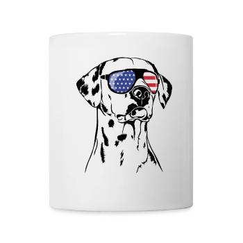 DALMATIAN Sunglasses America Flag Wilsigns - Mug blanc - blanc - Devant