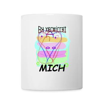Du verwirrst mich, aber lieb dich doch - Tasse - Weiß - Vorne
