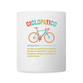 Cyclopath Phrase Funny Cyclist Man Bike - Mug - white - Front