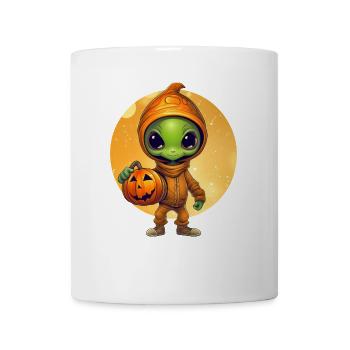 Alien & Pumpkin: Coucher de soleil d’Halloween - Mug blanc - blanc - Devant