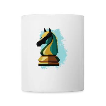 Échecs, Cheval - Mug blanc - blanc - Devant