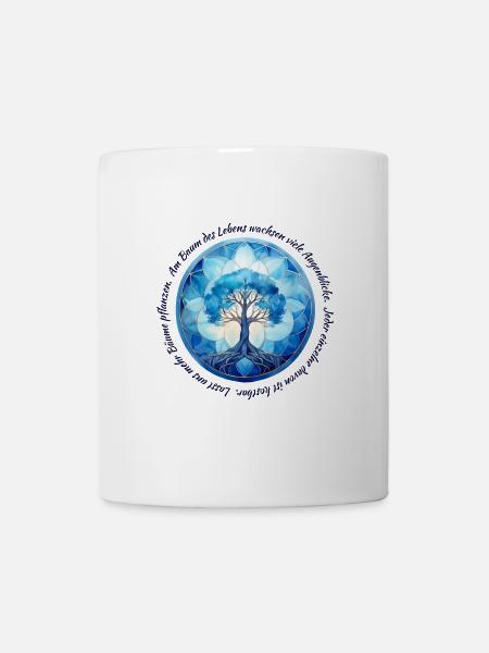 Arbre de Vie Bleu - Mug blanc - blanc