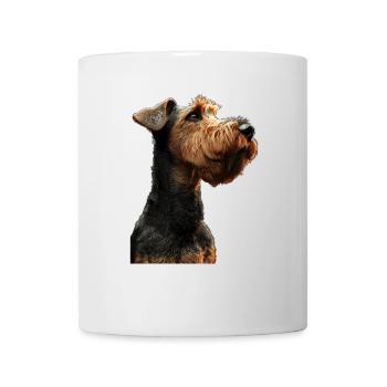 Airedale Terrier - Tasse - Weiß - Vorne