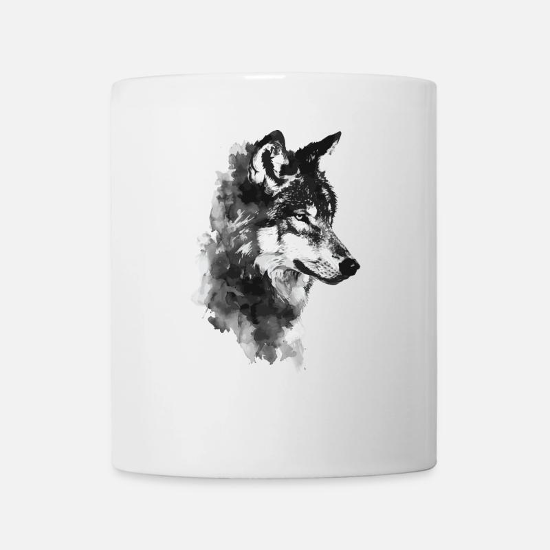 Loup - Mug blanc - blanc
