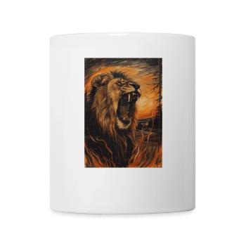 Löwe - Tasse - Weiß - Vorne
