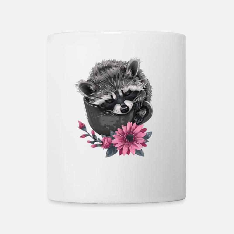 Waschbär - Tasse - Weiß