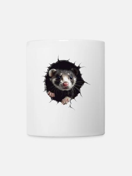 Frettchen - Tasse - Weiß
