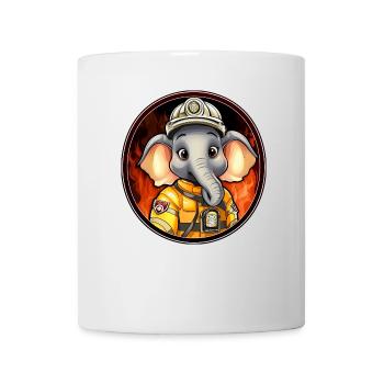 Brigade de pompiers d’éléphants - Mug blanc - blanc - Devant