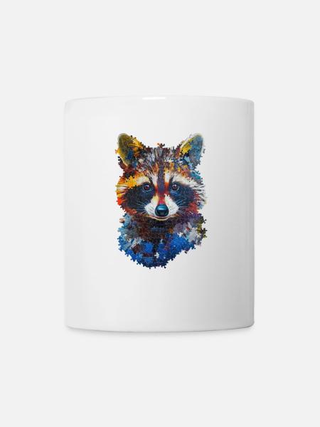 Waschbär - Tasse - Weiß